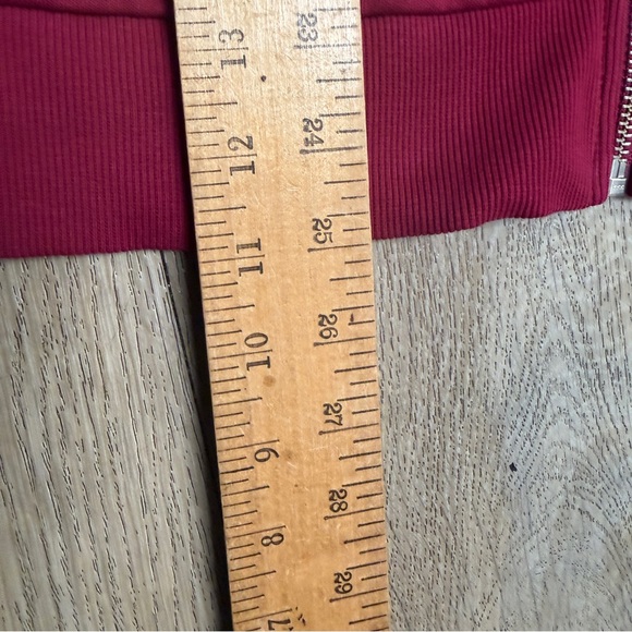 Driftwood Teddy Hoodie Floral Embroidered Full Zip Maroon NWOT Large Sweatshirt - Picture 7 of 11